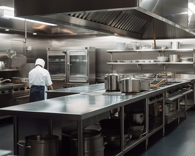 Central kitchen ventilation and cooling — AI-generated illustration