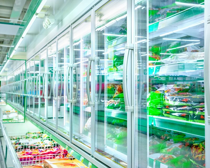 Supermarket refrigeration — AI-generated illustration