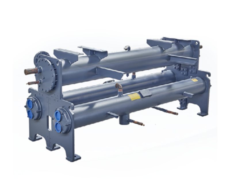 Twin-barrel multi-circuit exchanger